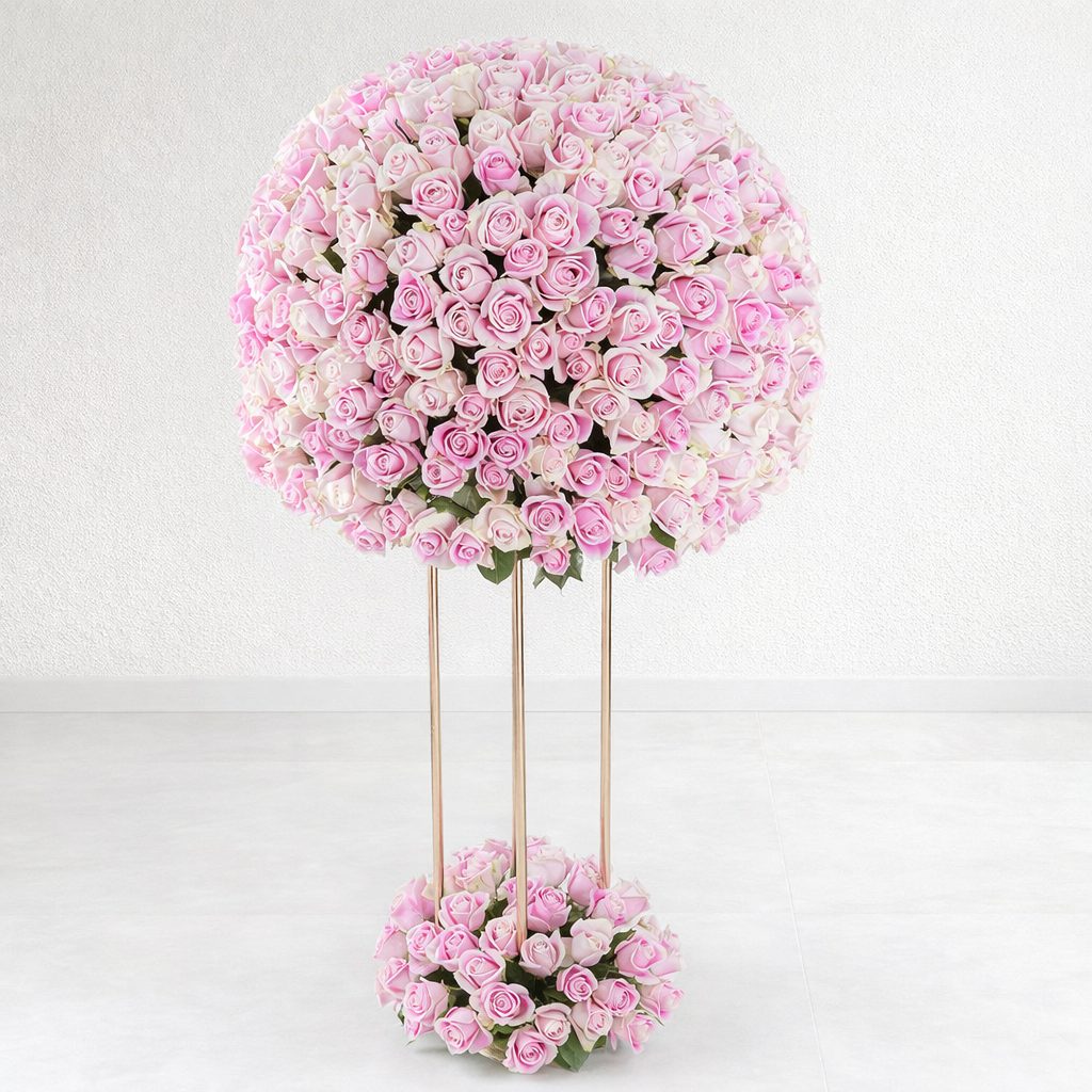 500 Pink Roses Stand ( NEXT DAY DELIVERY)