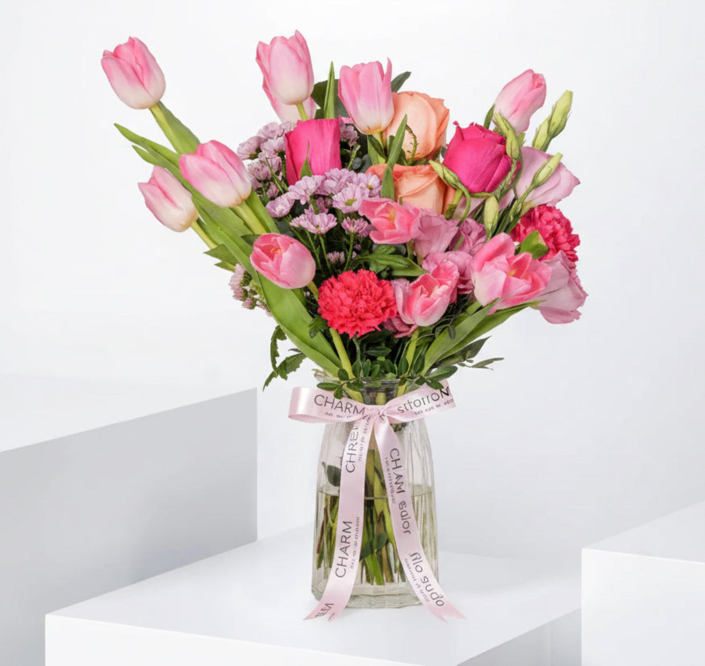 Pink Tulip Charm – Fresh Spring Flower Arrangement in Los Angeles