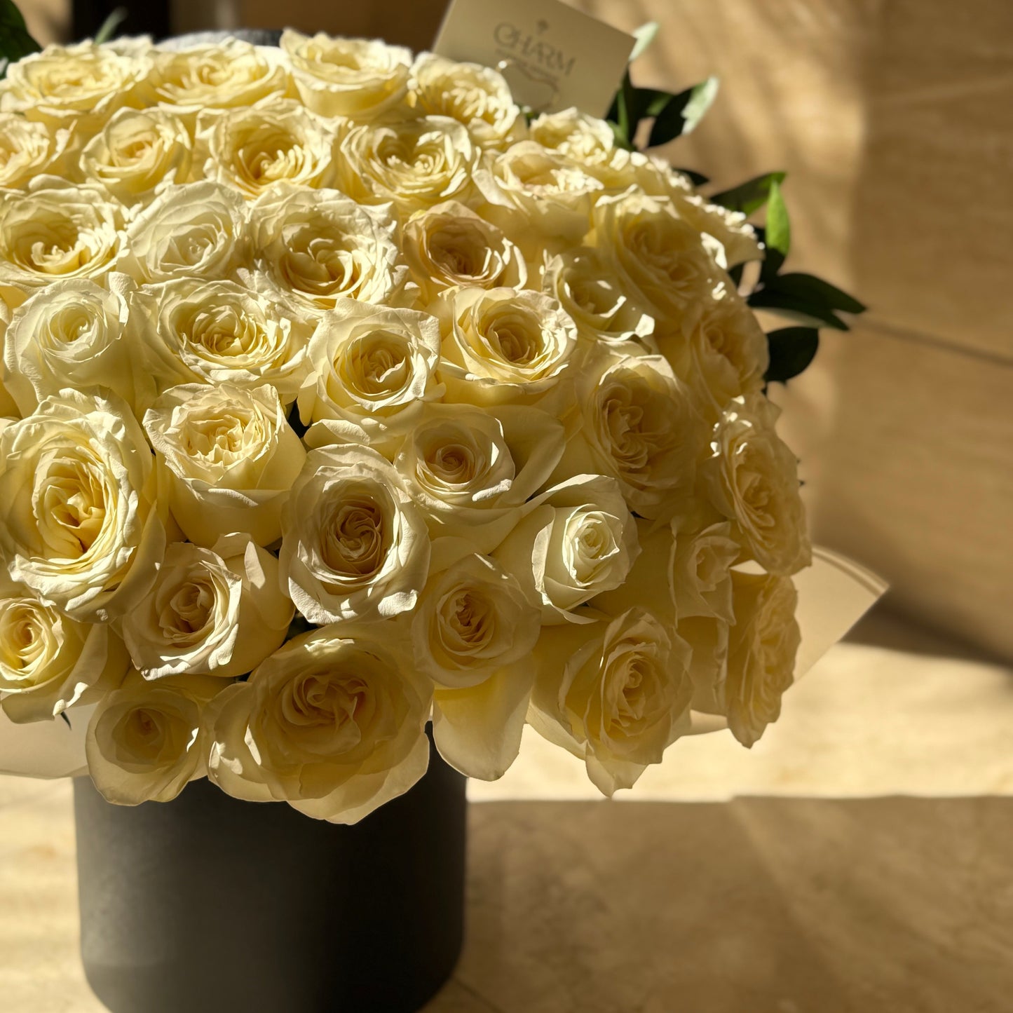 White Roses in Luxury Box