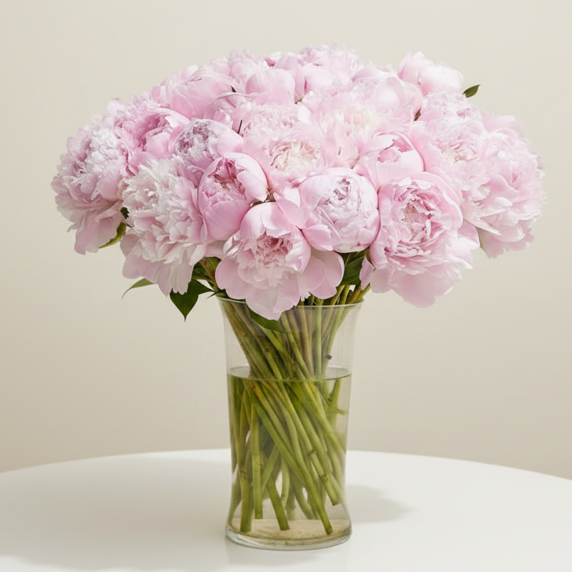 Angeline (50 peonies in a Vase)