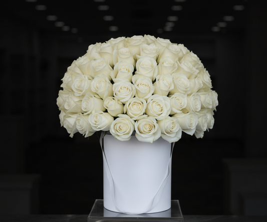 White Roses in Luxury Box | Los Angeles Delivery