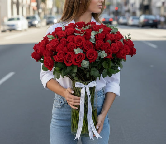 Scarlet - Long Stem Red Rose Bouquet