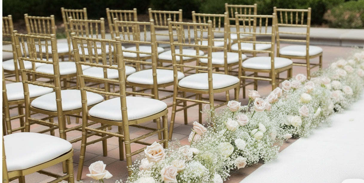 Romantic Garden Aisle Arrangement