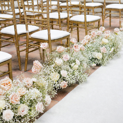 Romantic Garden Aisle Arrangement