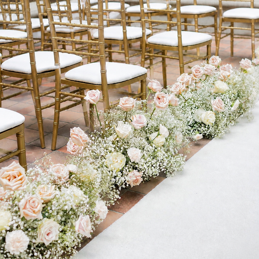 Romantic Garden Aisle Arrangement