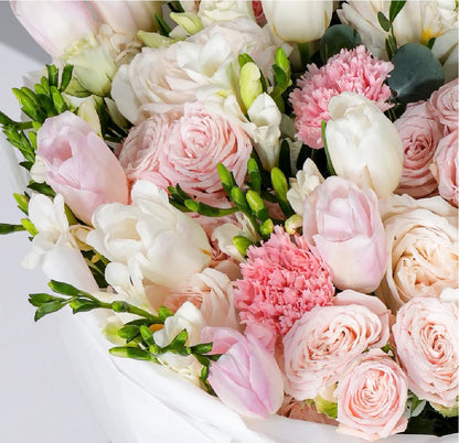 Blush Tulip Garden – Luxury Pastel Bouquet in Los Angeles