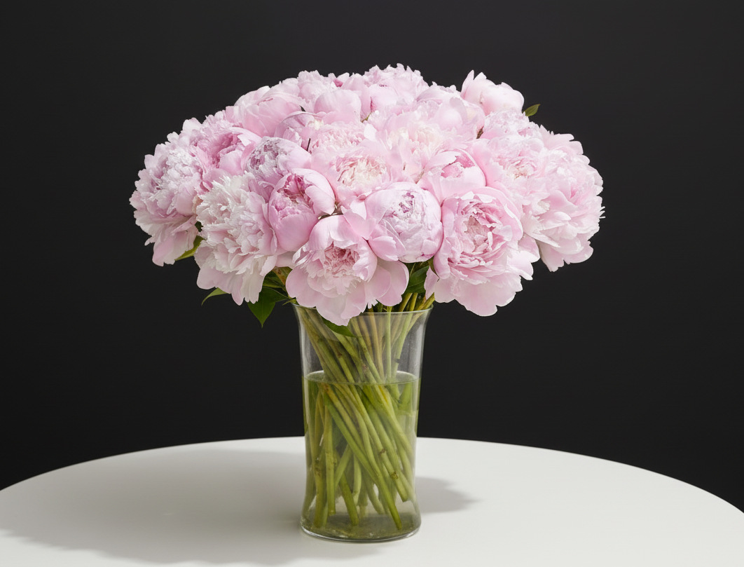 Angeline (50 peonies in a Vase)